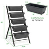 5-tier raised garden bed with durable PP material and iron frame, perfect for flowers and vegetables, featuring a.