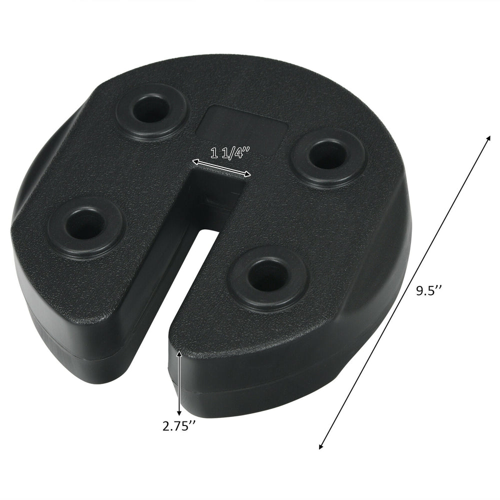 Canopy weight plate with no-pinch design, 30lbs, made of weather-resistant PE for secure outdoor use.