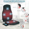 Memory foam seat cushion massager with 6 vibration motors and heat for lumbar support, ideal for home or office use.