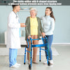 Aluminum Heavy-Duty Folding Wheeled Stand-Assist Walker-Blue - Gallery View 1 of 8