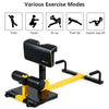 8-in-1 multifunctional home gym squat fitness equipment with adjustable height, ergonomic cushion, and non-slip foot.