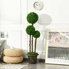 Artificial 4 feet UV resistant topiary triple ball tree plant with stable base, perfect for indoor and outdoor.