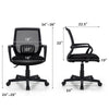 Mid-back mesh executive chair with adjustable height, lumbar support, and ergonomic design for office or home use.