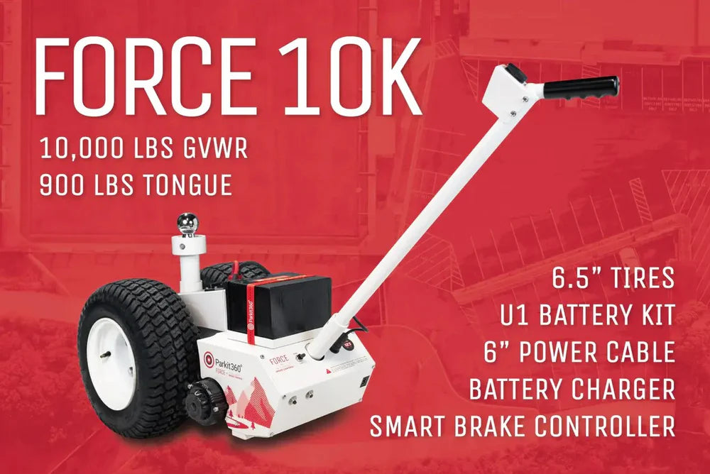 Parkit360° Force 10K Battery Powered Trailer Dolly 12V 2" and 2 5/16" Ball Mount 10,000 Capacity 900 Tongue Weight Open Box