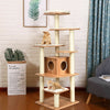 7-Layer Wooden Cat Tree Tall Cat Tower with Sisal Posts and Condo-Natural - Gallery View 1 of 12