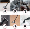 Multi-purpose steam cleaner mop with 19 accessories for deep cleaning floors, windows, and more, featuring adjustable.