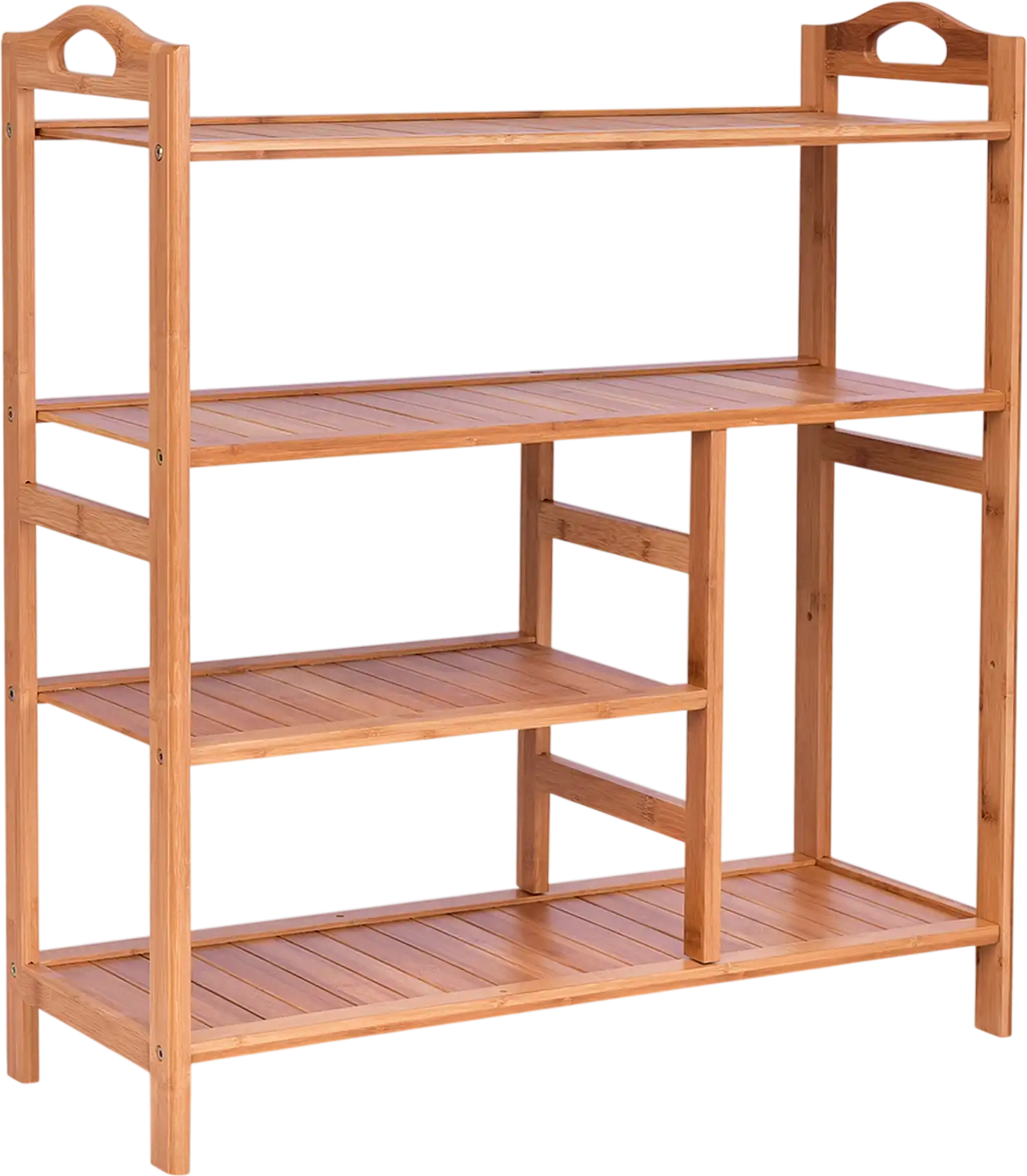 Costway 4-Tier Bamboo Shoe Rack Entryway Hallway Storage 19273654 New