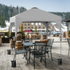 6.6 x 6.6 FT Pop Up Height Adjustable Canopy Tent with Roller Bag-White - Gallery View 1 of 12