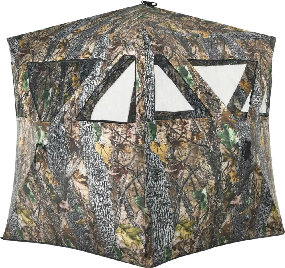 3 Person Portable Pop-Up Ground Hunting Blind with Tie-downs