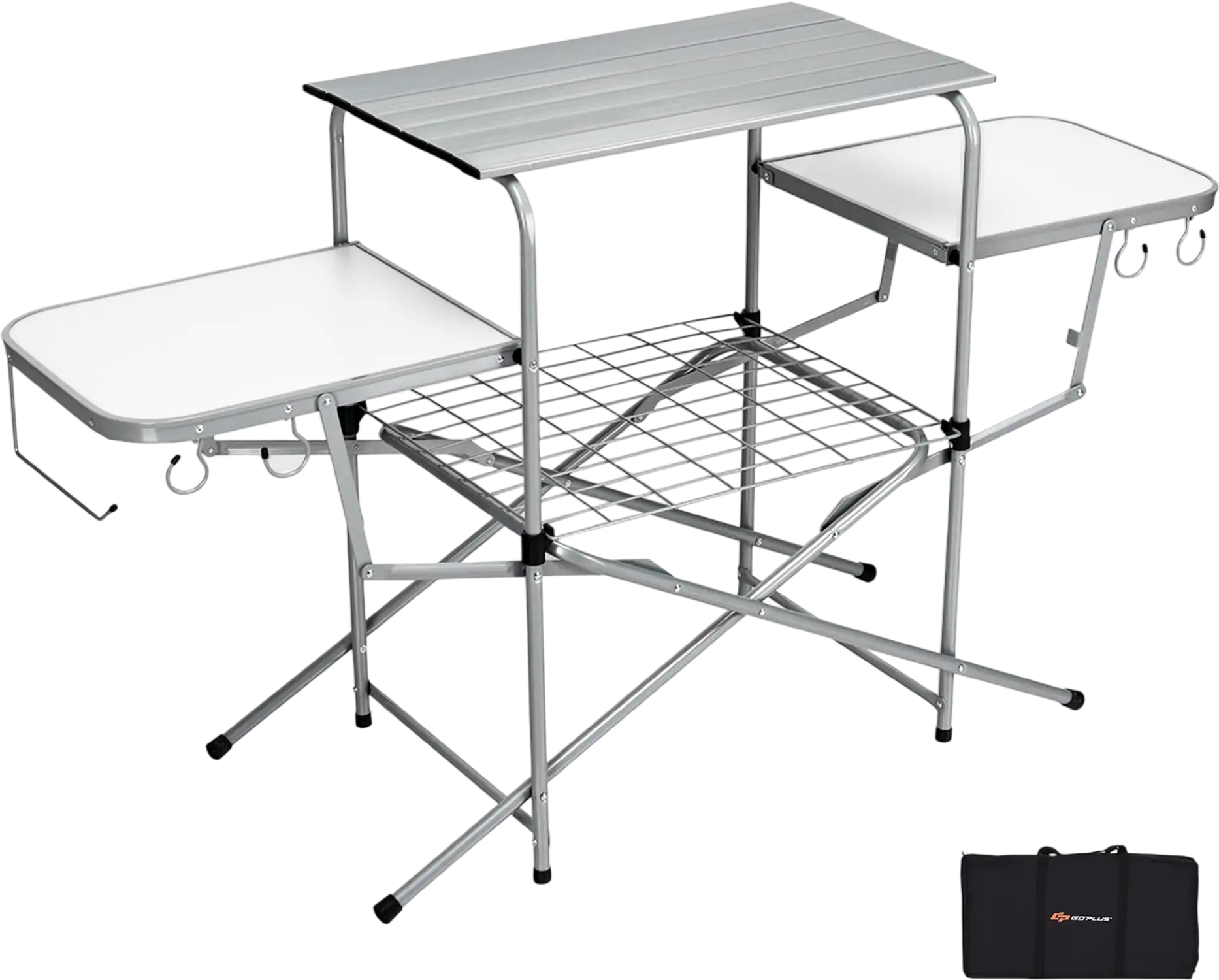 Costway Foldable Outdoor BBQ Grilling Table Camping Stand 95328416 New