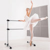 4 Feet Double Ballet Barre Bar with Adjustable Height-Silver - Gallery View 1 of 12
