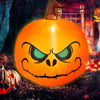 4-foot Halloween inflatable pumpkin with scary face and built-in LED light, perfect for outdoor decoration.
