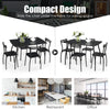 5-piece dining table set featuring a sturdy steel frame, minimalist design, ideal for kitchens and restaurants.