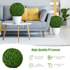 Artificial boxwood topiary ball tree set with high-quality PE leaves, perfect for indoor and outdoor decoration.