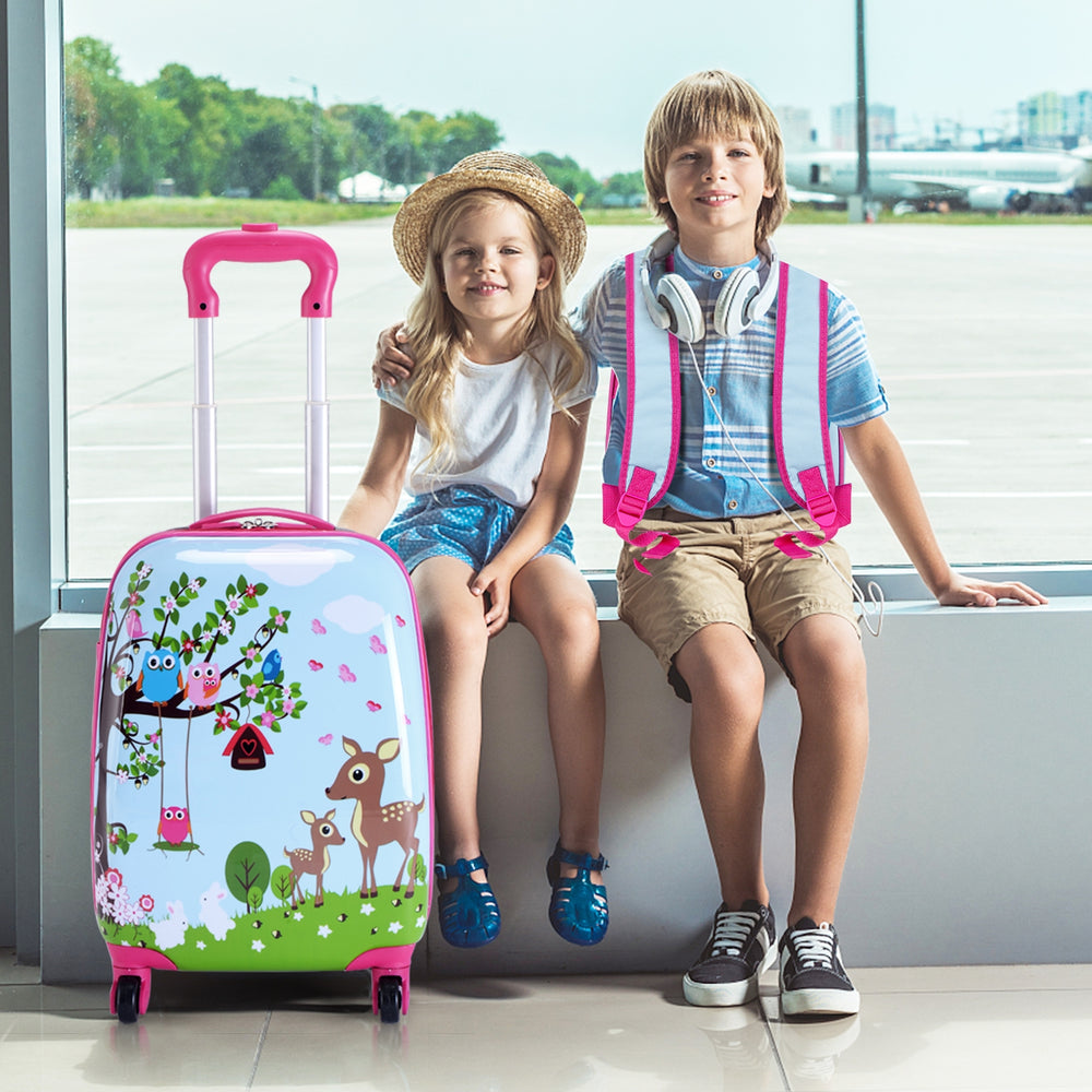 2 Pieces ABS Kids Suitcase Backpack Luggage Set - Gallery View 1 of 10