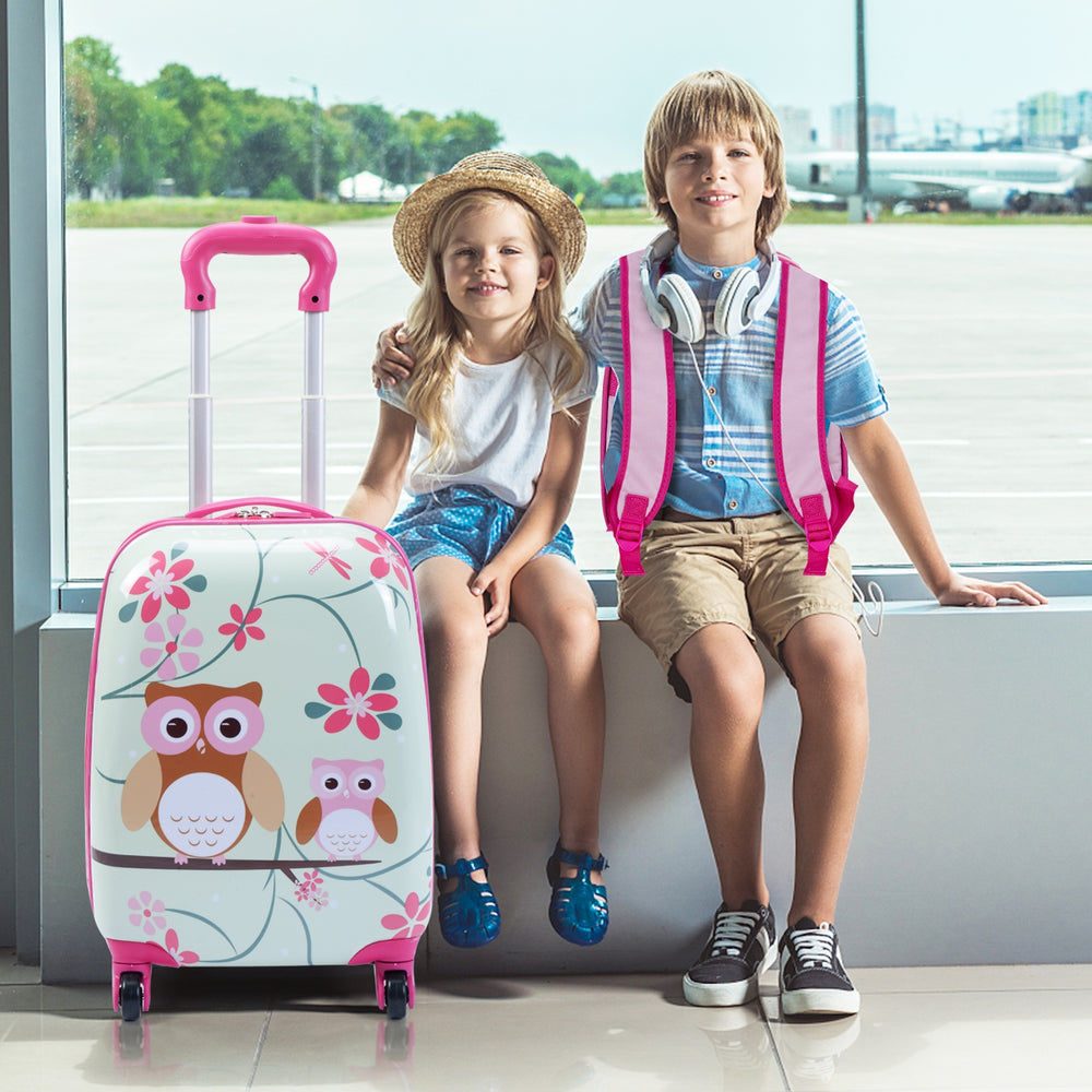 2 Pieces 12 Inch 16 Inch Green ABS Kids Suitcase Luggage Set - Gallery View 1 of 10