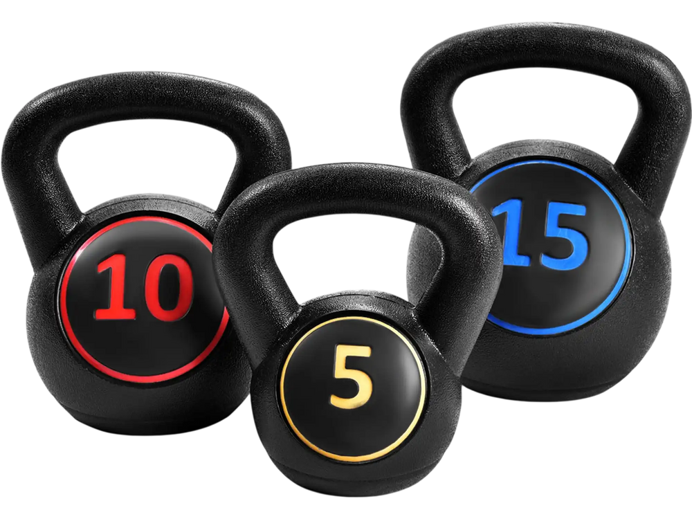3 Pieces 5 10 15lbs Kettlebell Weight Set