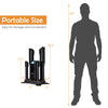 Electric shoe dryer for 4 shoes, black, with 180 mins timer and ozone disinfection, compact for easy storage.