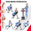 Foldable adjustable core abdominal trainer with LCD display, featuring padded handrails for a comfortable full body.