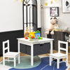2-in-1 Kids Activity Table and 2 Chairs Set with Storage Building Block Table-White - Gallery View 1 of 13