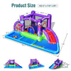 Inflatable water slide park featuring octopus design, splash pool, slide, and ball pit for outdoor fun and exercise.