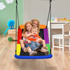 Colorful 60-inch platform tree swing for kids, featuring a durable design and adjustable ropes for indoor or outdoor.