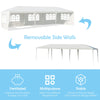 10 x 30 feet canopy tent with 5 removable sidewalls, made of durable PE, ideal for outdoor parties and weddings.