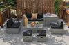 8-piece patio rattan furniture set with black cushions and waterproof cover, ideal for outdoor relaxation and.