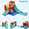 9-in-1 inflatable kids water slide bounce house with splash pool, climbing wall, and ball pit for outdoor fun.