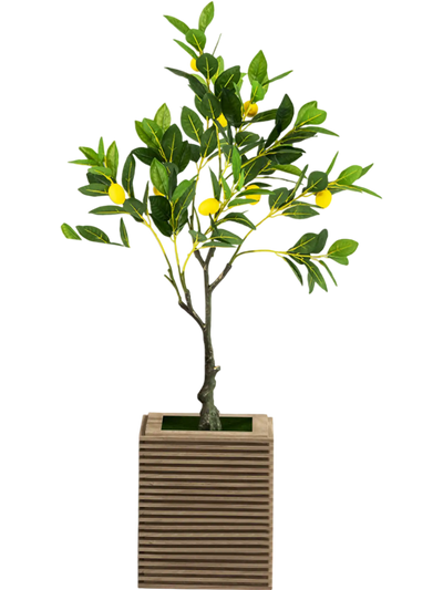 Costway Artificial Lemon Tree Fake Plant with Lemon Fruits 2.6' 78132945 New
