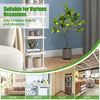 Artificial lemon tree with vibrant fruits and leaves, 2.6 ft tall, perfect for home or office decoration.