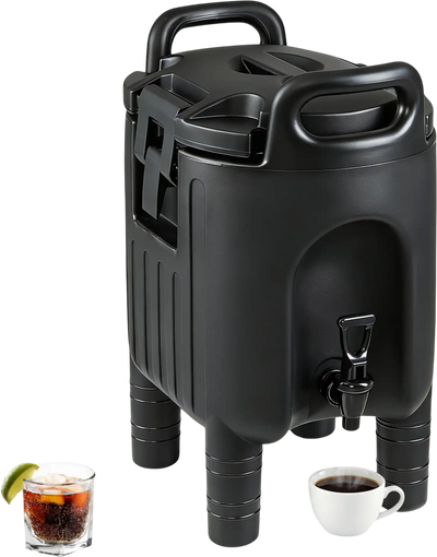 Costway 2.6 Gal Insulated Beverage Dispenser w/ Handles Two-Stage Faucet 43330982 New