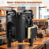 Insulated beverage dispenser set with triple-layer insulation, 2.6-gallon capacity, and convenient handles for easy.