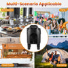 Black 2.6 Gal insulated beverage dispenser with handles, ideal for parties and camping, featuring drip-proof faucets.