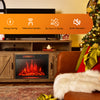 28-inch electric fireplace with realistic flame effect, remote control, and energy-saving features for cozy indoor.