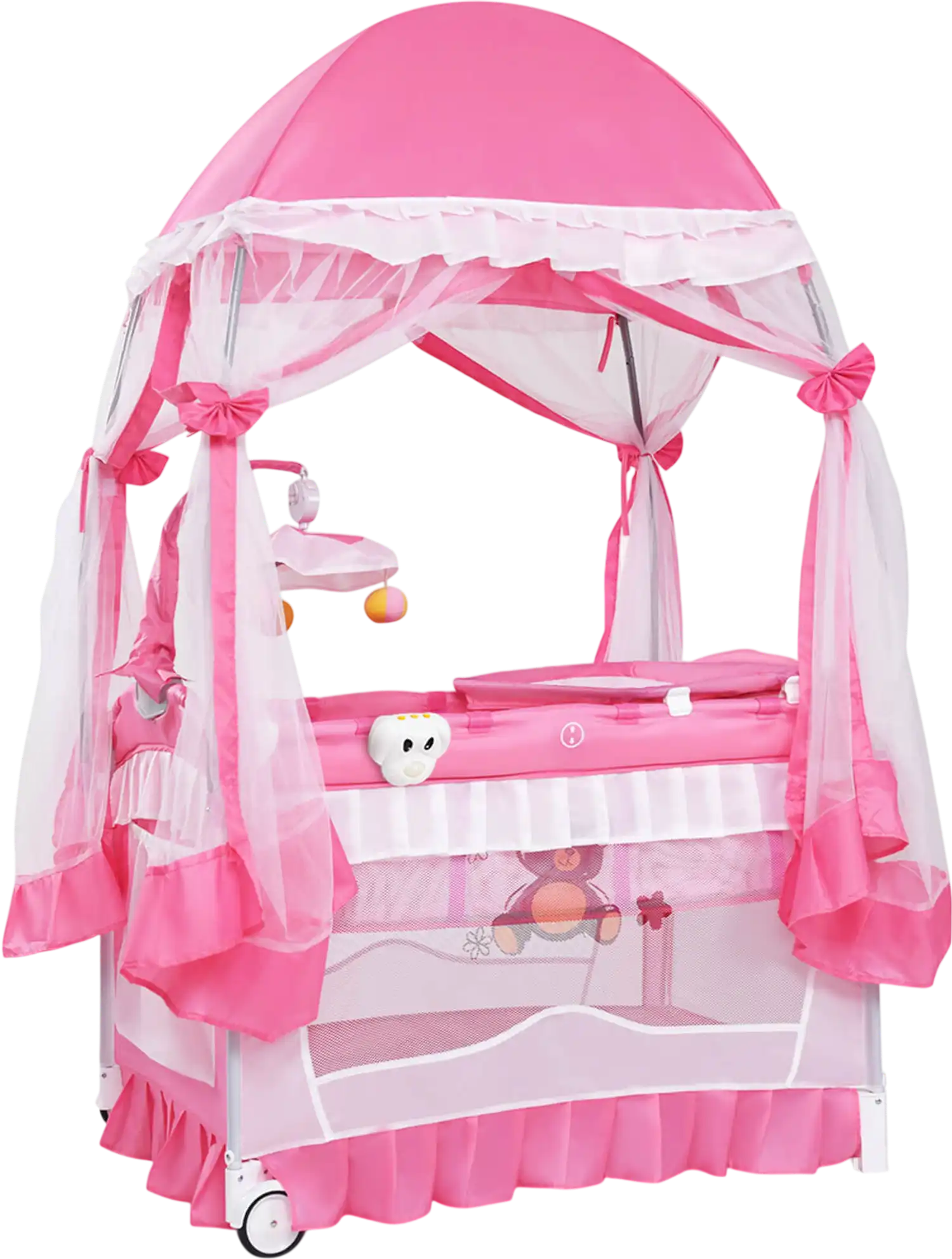Costway 4-in-1 Portable Baby Playard w/ Carry Bag Mosquito Net 82309146 New