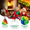 7-foot artificial Christmas tree with 1213 colorful branch tips and sturdy metal stand, perfect for festive indoor or.