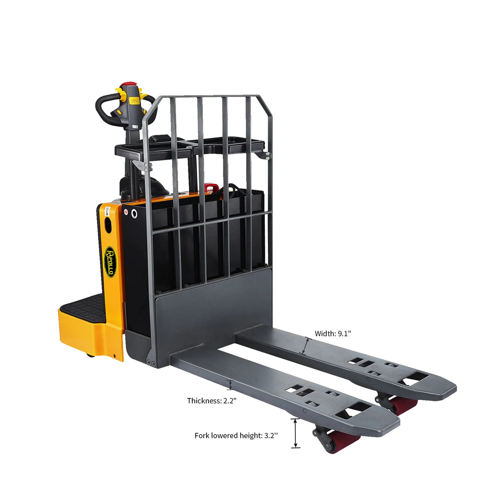 Apollolift A-1026 Pallet Jack Pro Full Electric End Control 6600 lbs. Capacity With 48" x 27" Forks New