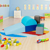 Colorful 6-piece indoor play set for toddlers, featuring soft blocks for climbing, crawling, and sliding activities.