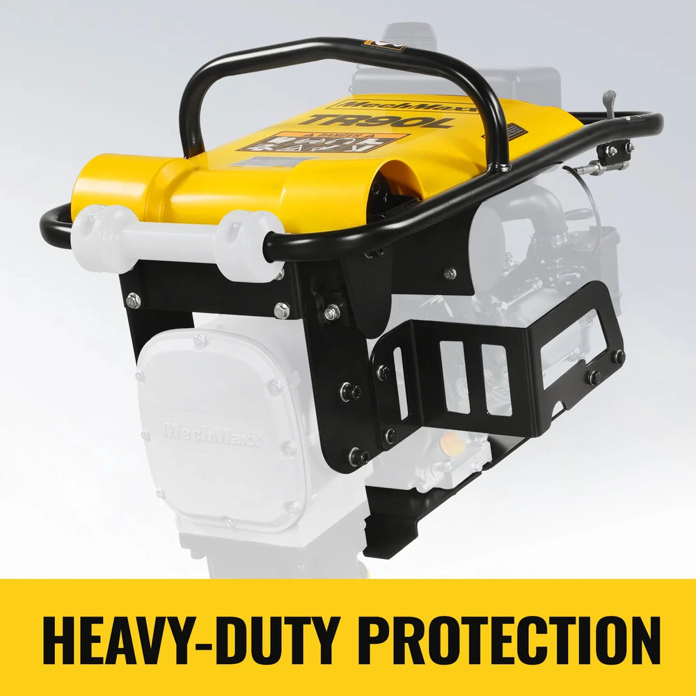 6.5 HP Tamping Rammer with Wheel Kit, 2700 lb Impact Force Jumping Jack Tamper Compactor for Soil, Gravel, Backfill and Foundation, TR90L