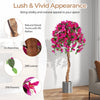 Artificial azalea tree with 576 flowers and natural wood trunk, perfect for indoor decoration and maintenance-free.