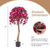 Artificial azalea tree with 576 flowers, 4.5 feet tall, in a cement pot, ideal for indoor decoration and.