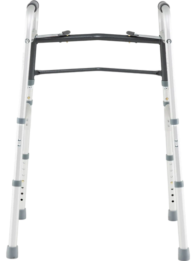 Costway Lightweight Folding Walker 7-Level Adjustable Height 2-Button 73740739 New