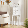 2 Colors Armoire Storage Standing Jewelry Cabinet with Mirror-White - Gallery View 1 of 10