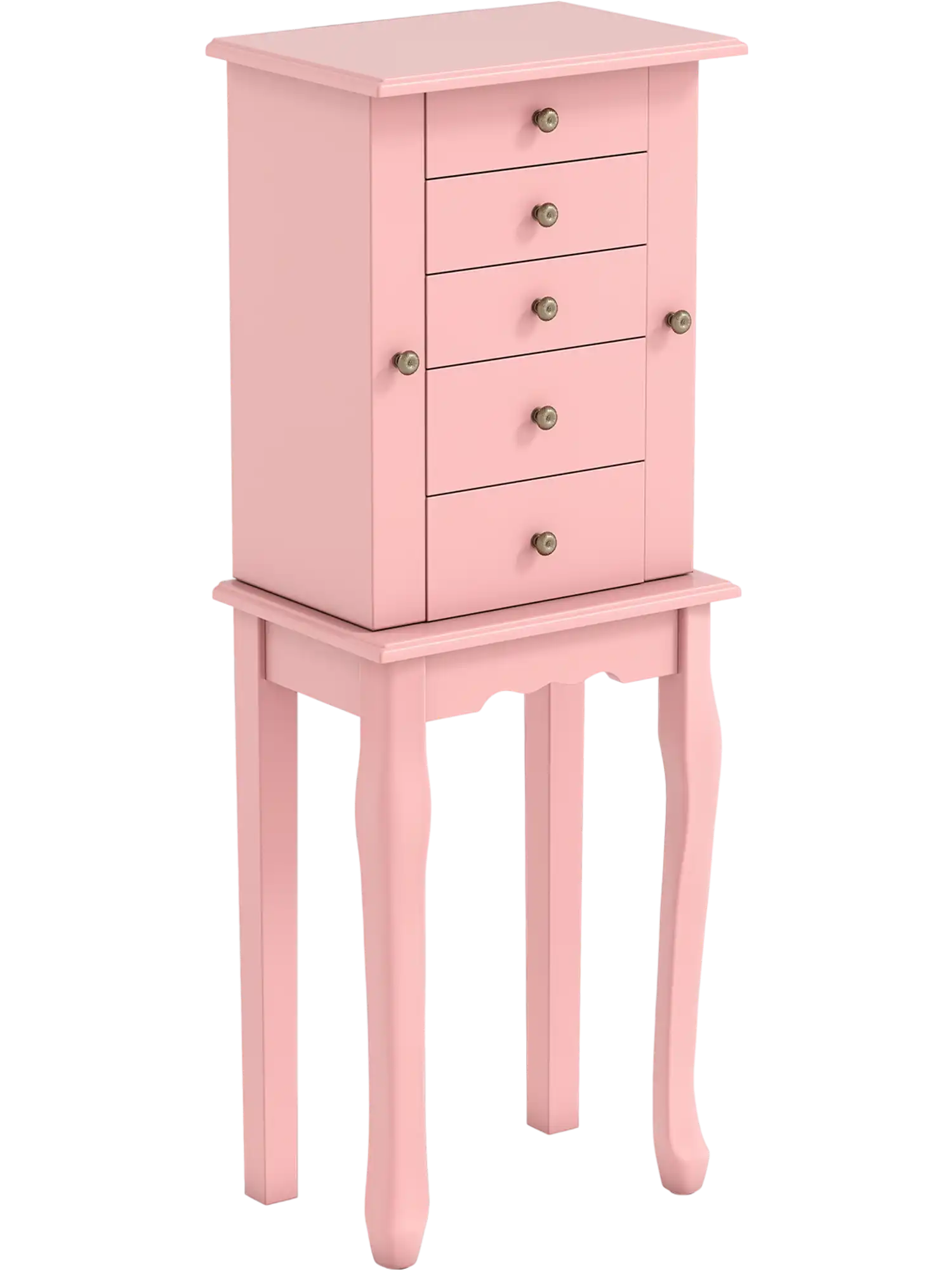 Costway Standing Jewelry Armoire Storage Cabinet Mirror 96751028 New