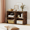 2-cube bookcase in brown featuring an open design, perfect for displaying decor and providing stylish storage solutions.