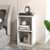 2 Cube Bookshelf with Back Guardrail for Living Room Bedroom-White - Gallery View 1 of 10