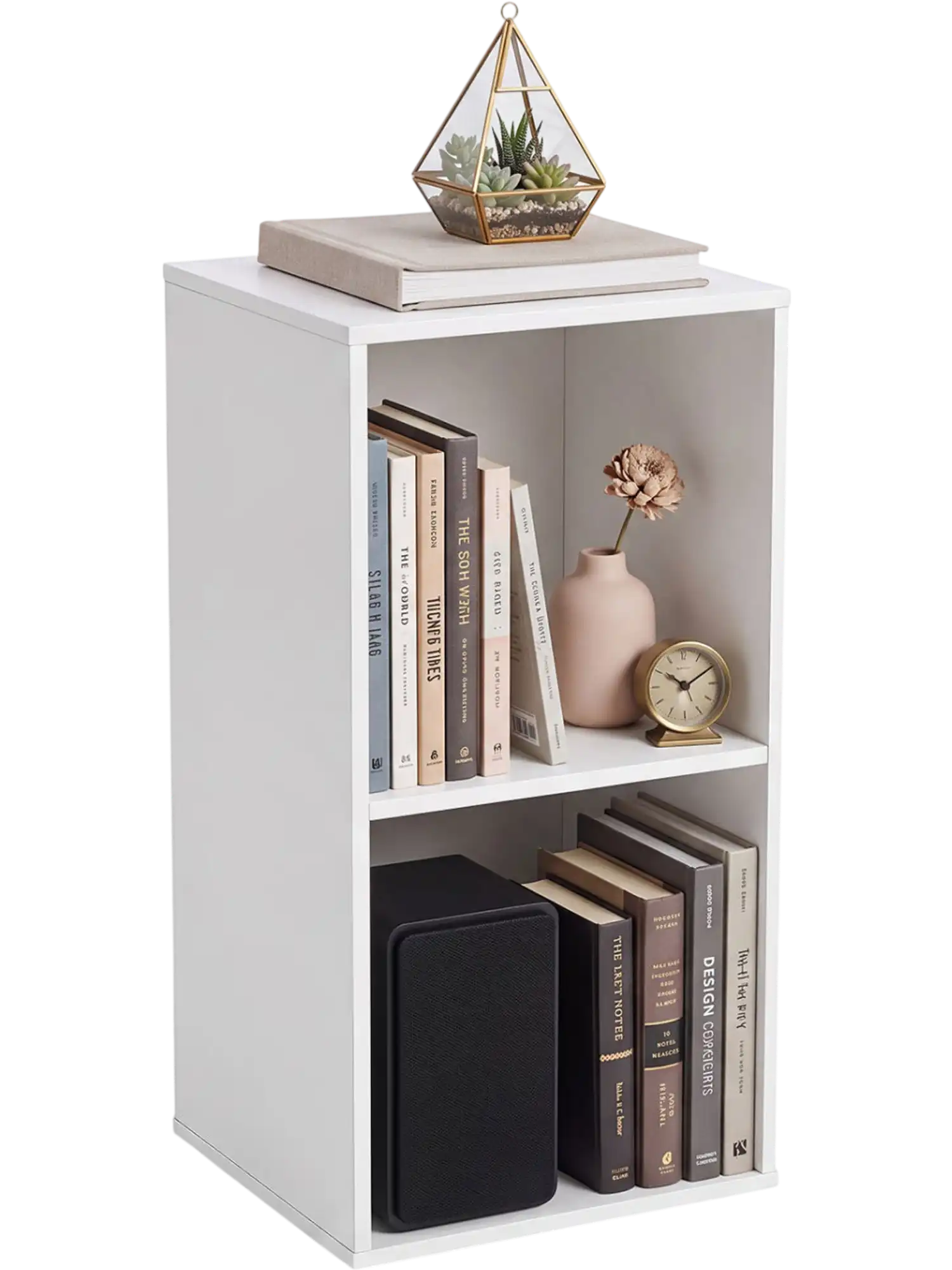 Costway 2-Cube Freestanding Bookcase Bookshelf w/ 2 Compartments 20095166 New