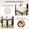 Sherpa upholstered dining chair with rubber wood frame, featuring a padded seat and ergonomic backrest for comfort.
