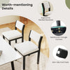 Set of 2 armless dining chairs with sherpa upholstery, ergonomic backrest, and reinforced wood frame for stability.